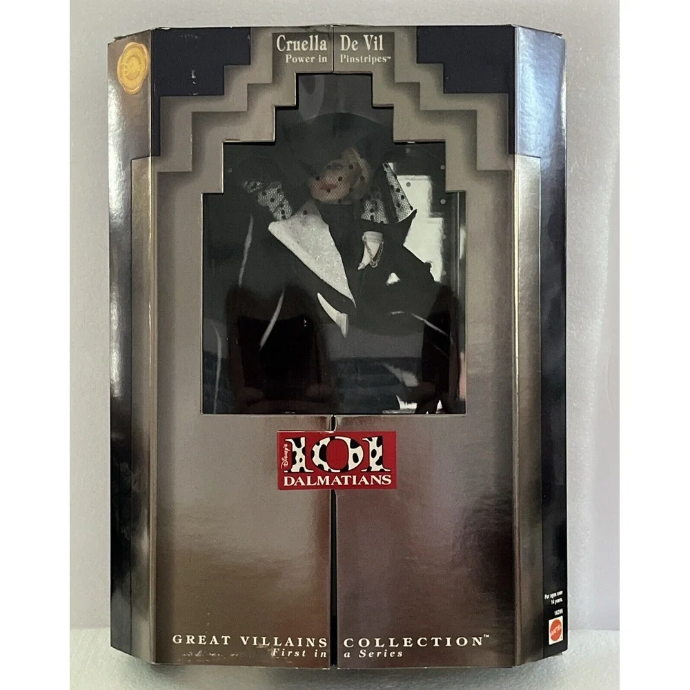 Disney Collector Edition Cruella De Vil Barbie Doll 101‎ Dalmations 1996 Mattel